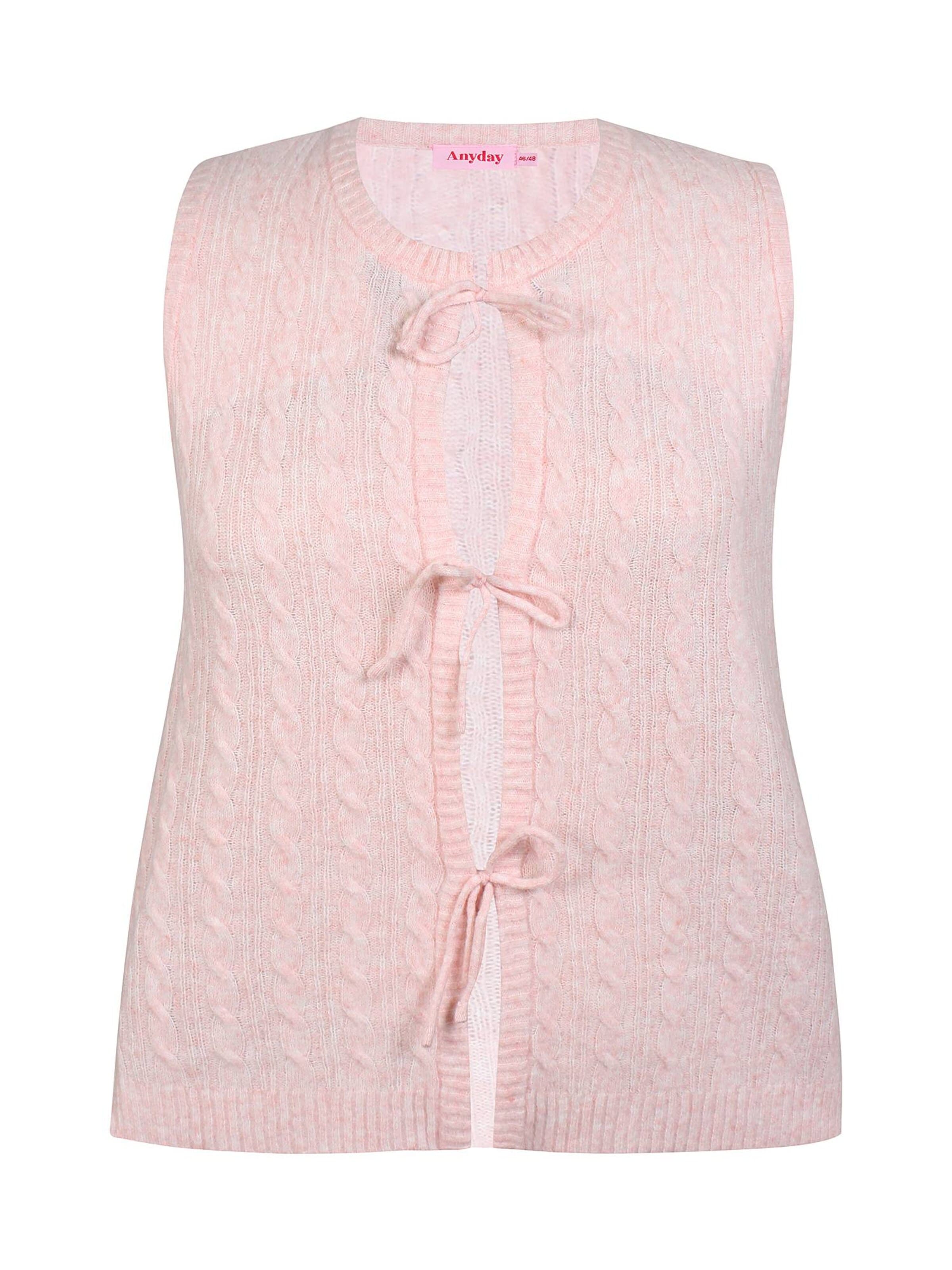 Anyday Knitted vest 'Necta 410' in Pink: front