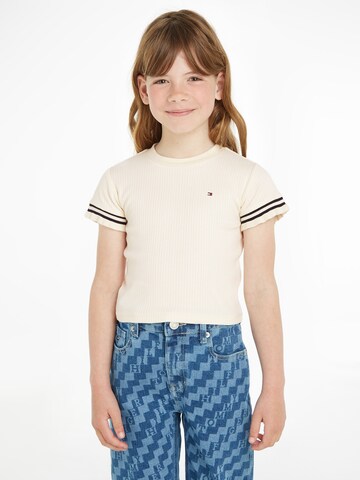 TOMMY HILFIGER T-shirt 'Essential' i beige: framsida