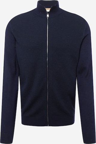 BOSS Black Knit cardigan 'Ladriano' in Blue: front