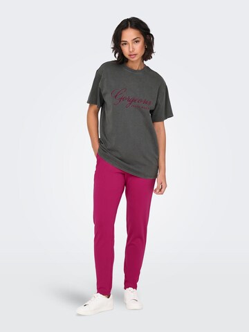 ONLY Slim fit Pleat-front trousers 'Poptrash' in Red