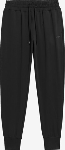 Regular Pantaloni sport de la 4F pe negru: față