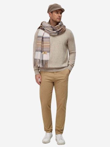 BELLEMERE NEW YORK Scarf 'Klassischer karierter Lammwollschal' in Beige