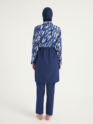 Riva Mera by Marina High neck Baddräkt 'Riva Mera by Marina R2502 Burkini/Modest' i blå