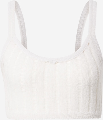 Tops en tricot 'Grace' WEEKDAY en blanc : devant