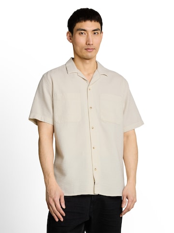 TOM TAILOR Regular fit Риза в бежово: отпред