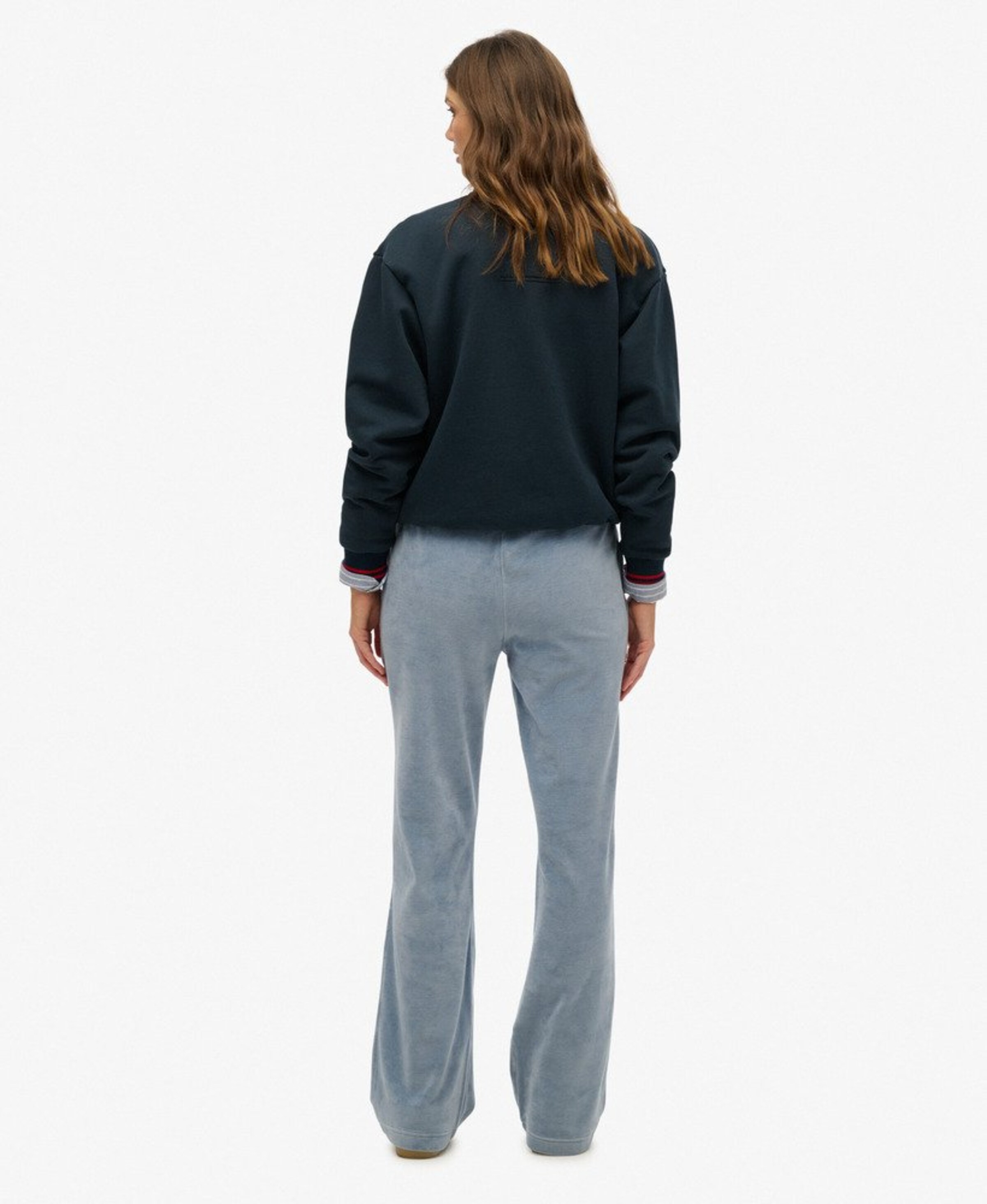 Superdry Wide leg Broek in Blauw