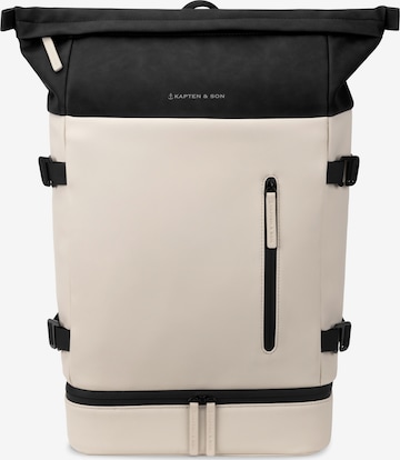 Kapten & Son Раница 'Helsinki Cream Black' в бежово: отпред