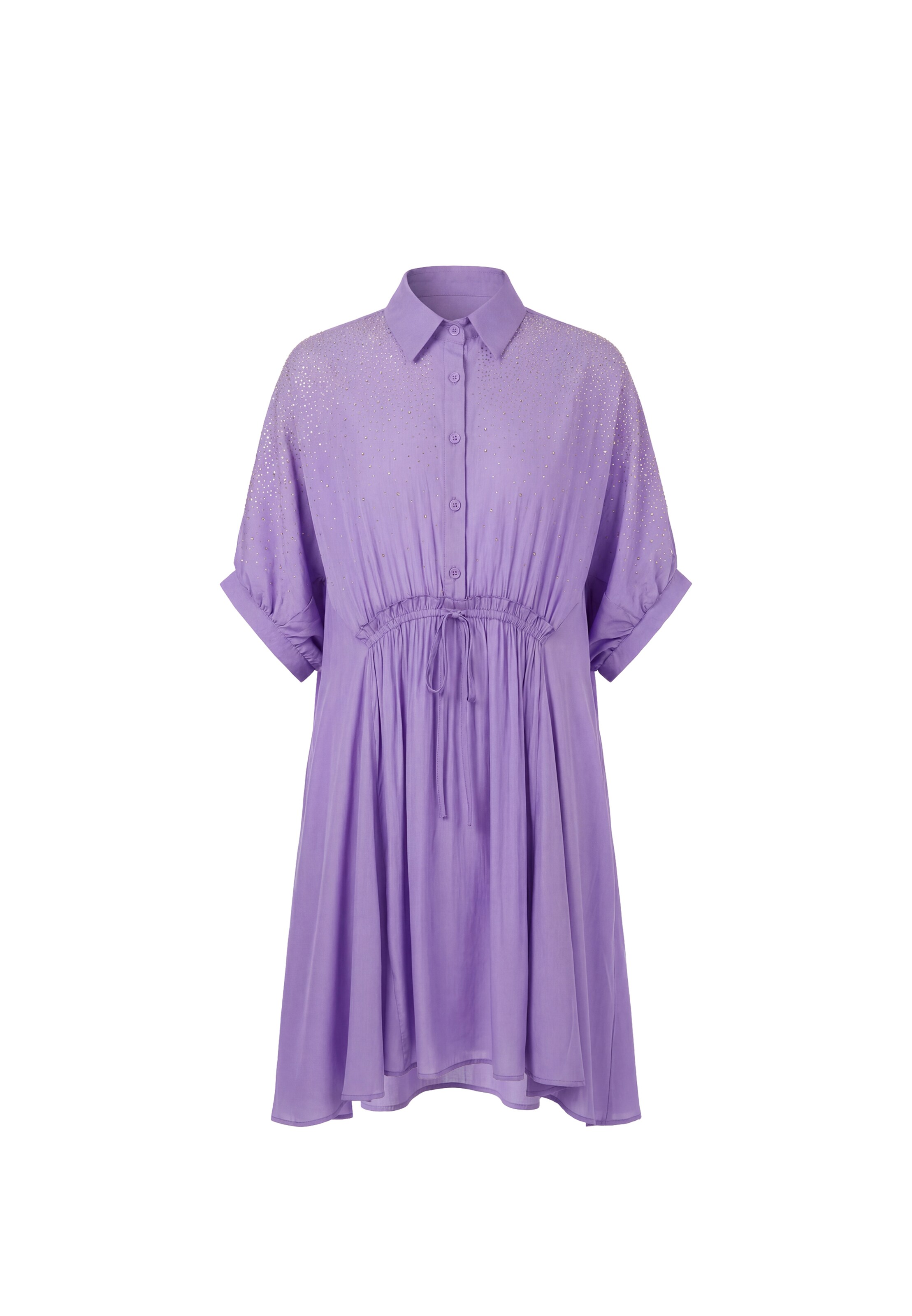 faina - Vestido camisero 'Glow' en lila: frente