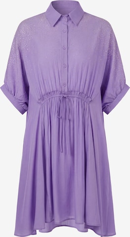 faina - Vestido camisero 'Glow' en lila: frente