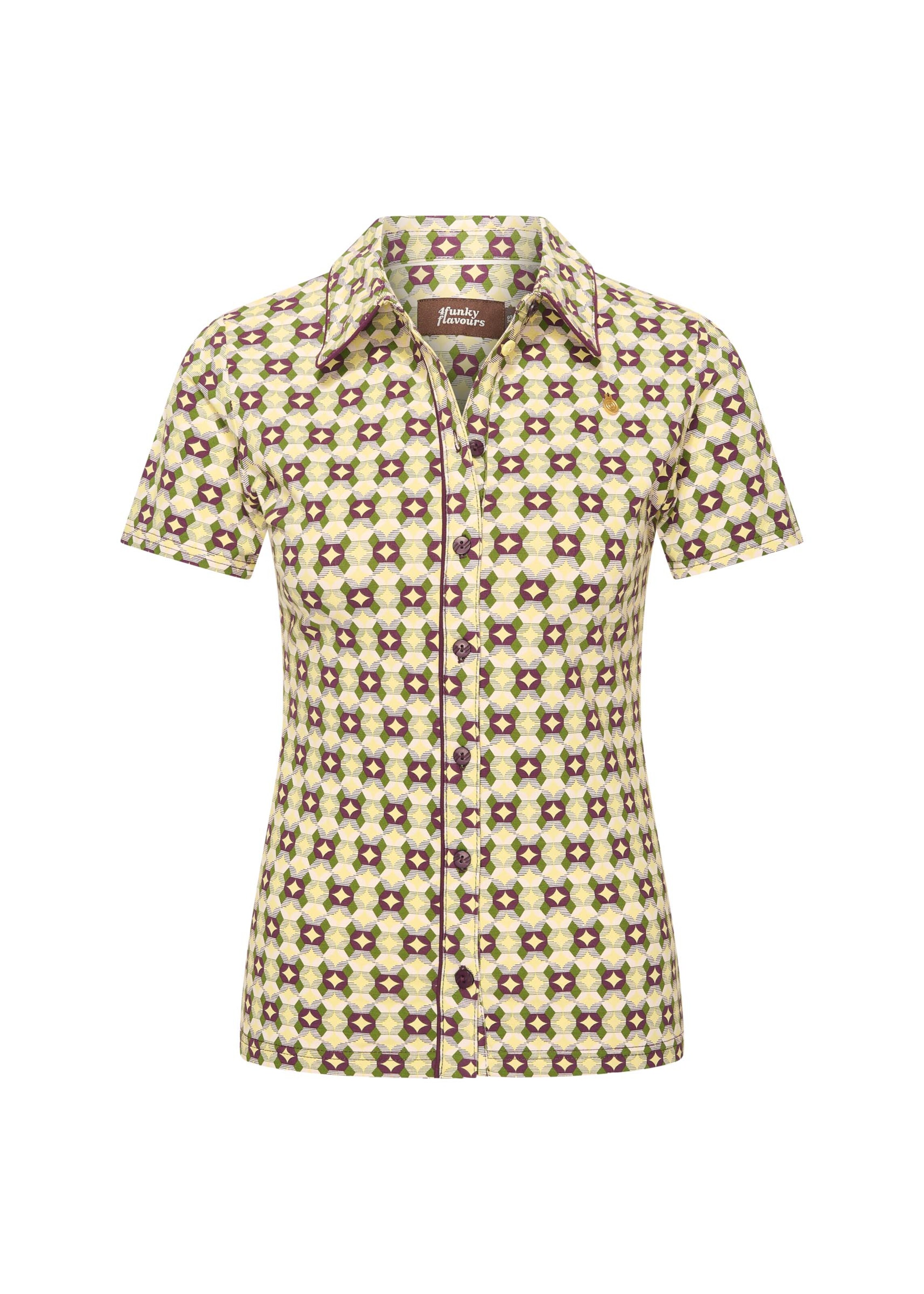 4funkyflavours Blouse 'Baby I'm Yours' in Yellow: front