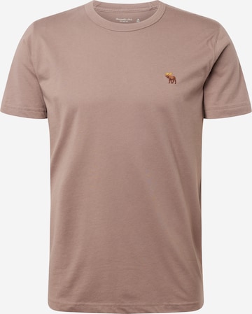 T-Shirt Abercrombie & Fitch en marron : devant