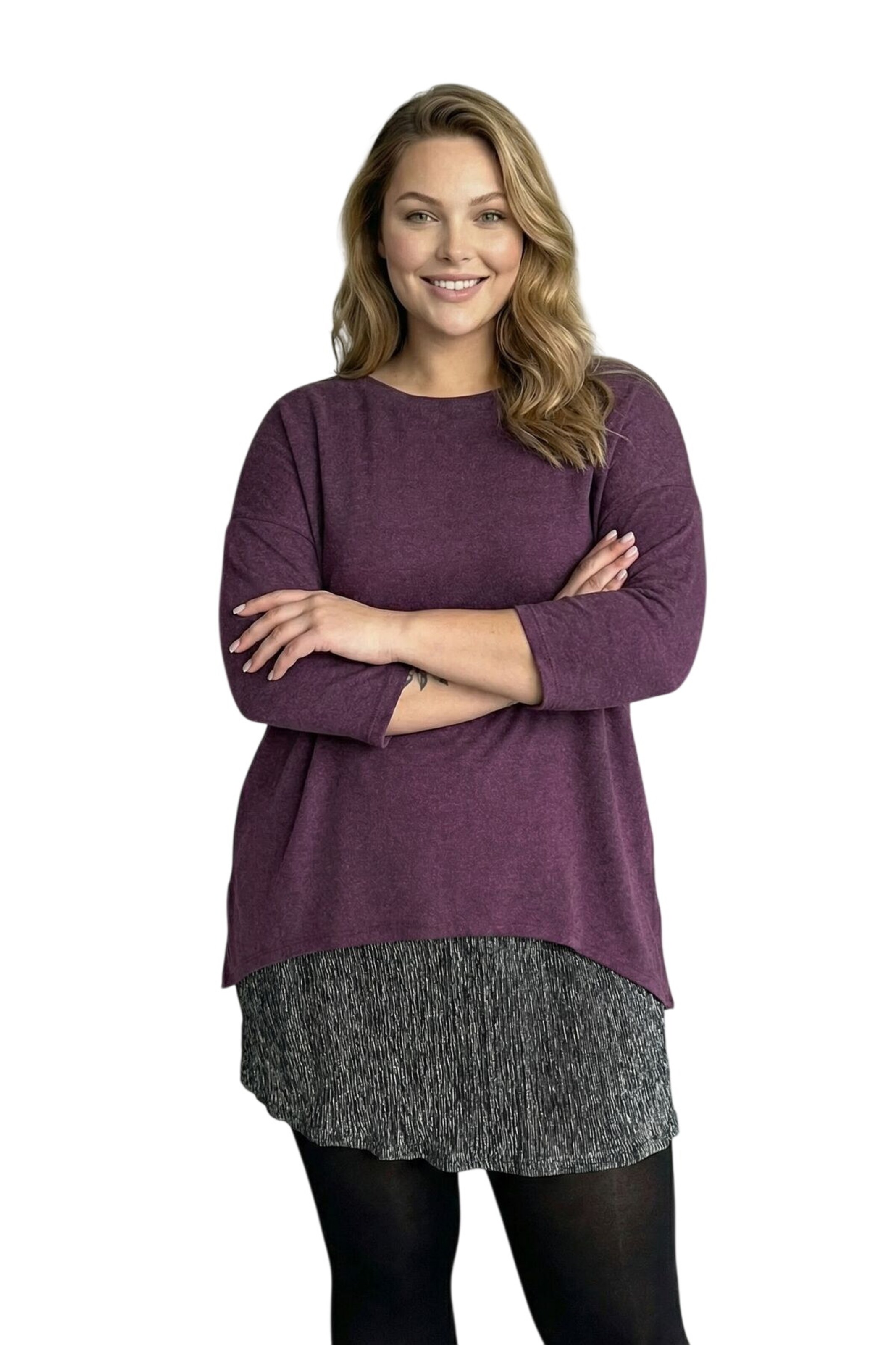 Stil Diva Shirt in Lila: voorkant