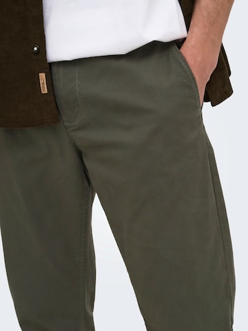 Only & Sons Regular Chino trousers 'ONSWEFT' in Green