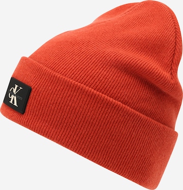 Bonnet Calvin Klein Jeans en orange : devant