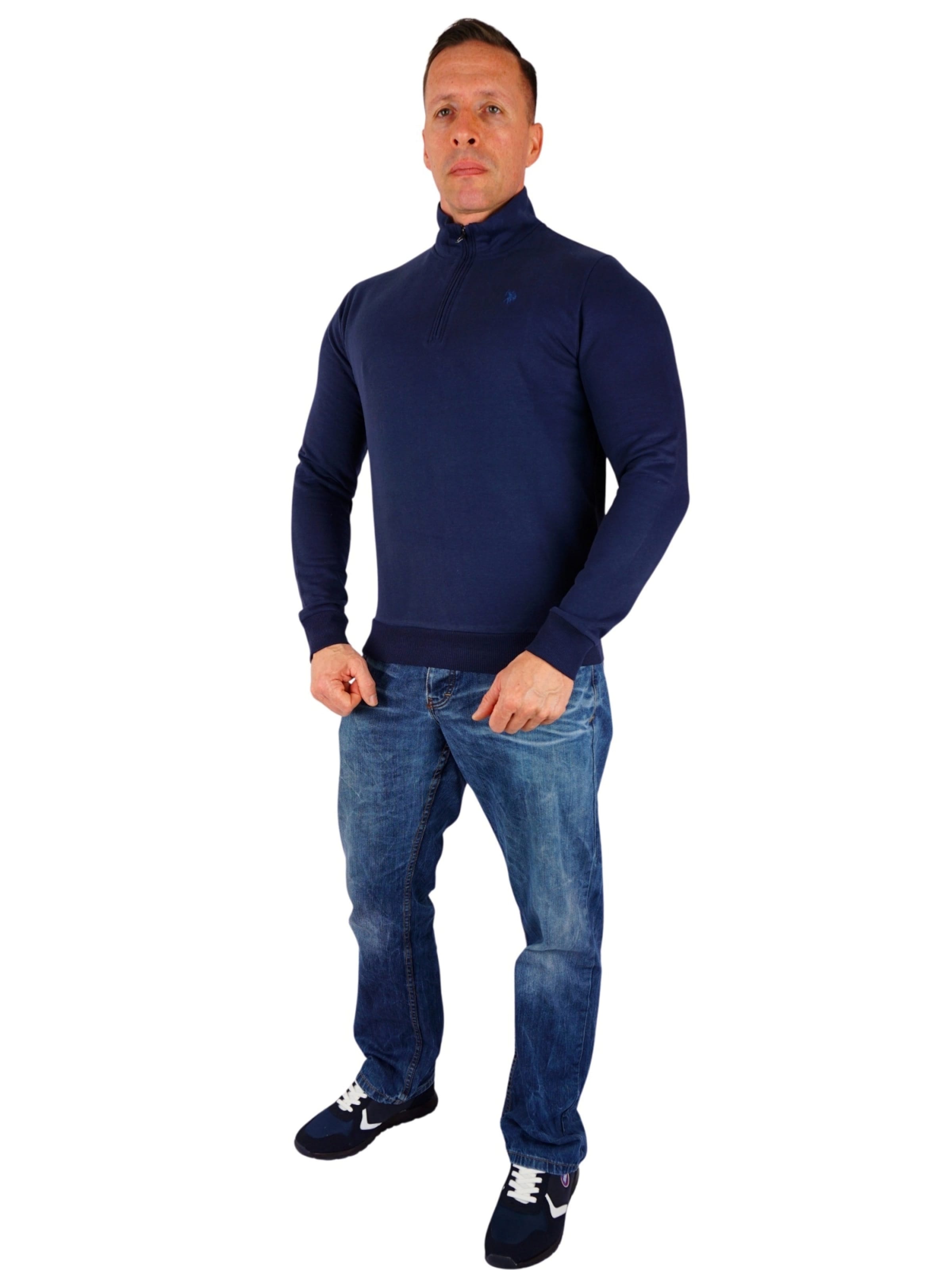 U.S. POLO ASSN. Sweatshirt i blå