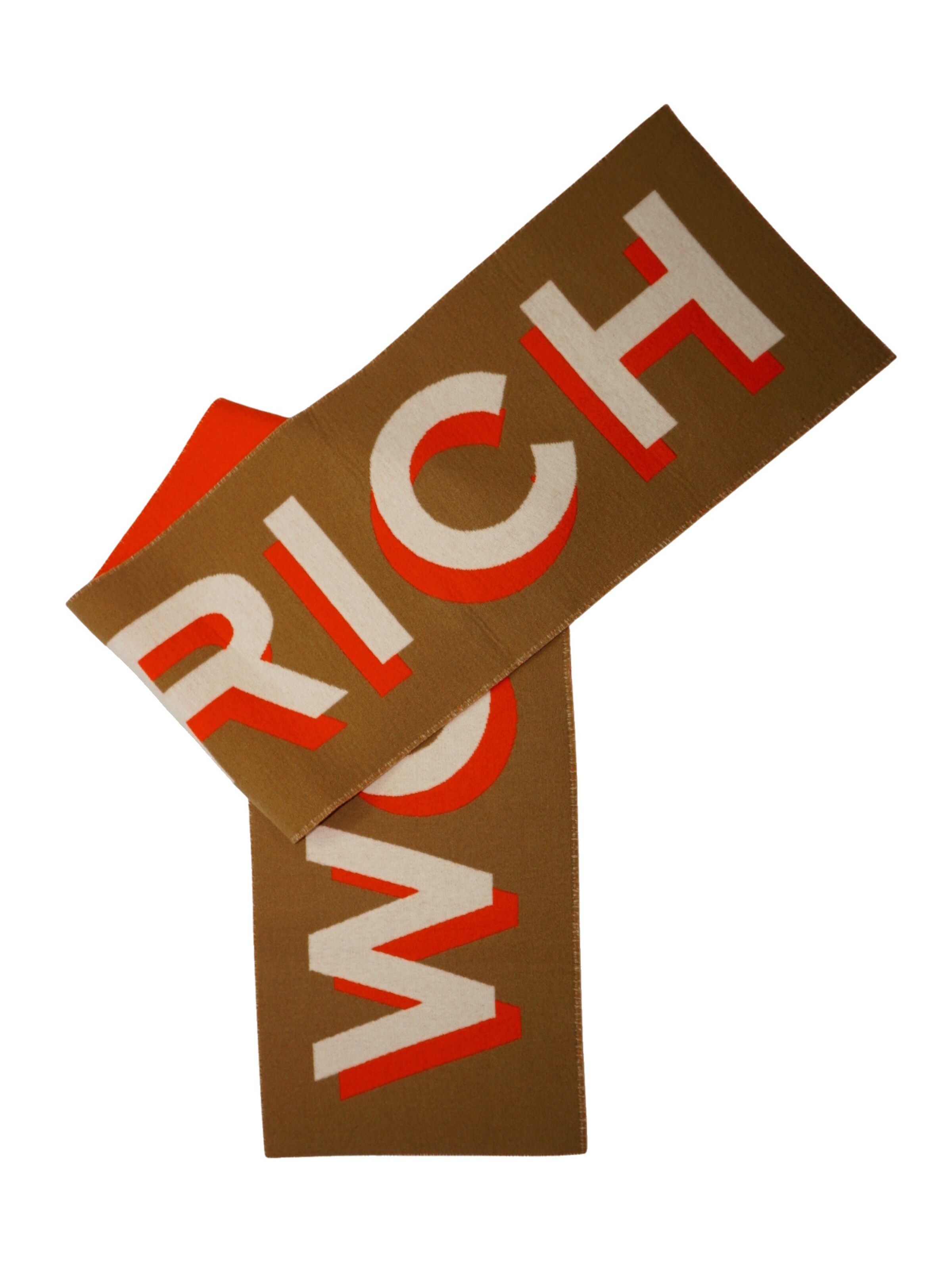 Écharpe 'Big Logo' Woolrich en marron