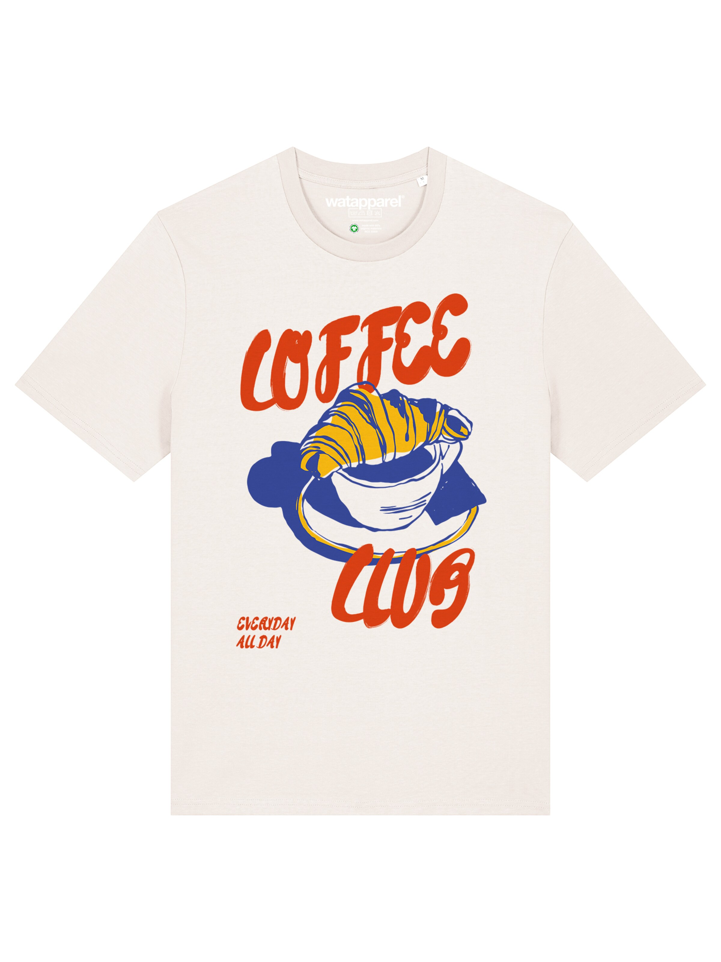 Watapparel Shirt 'Coffee Club' in White: front
