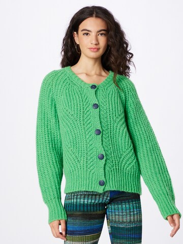 Rich & Royal Knit Cardigan in Green: front