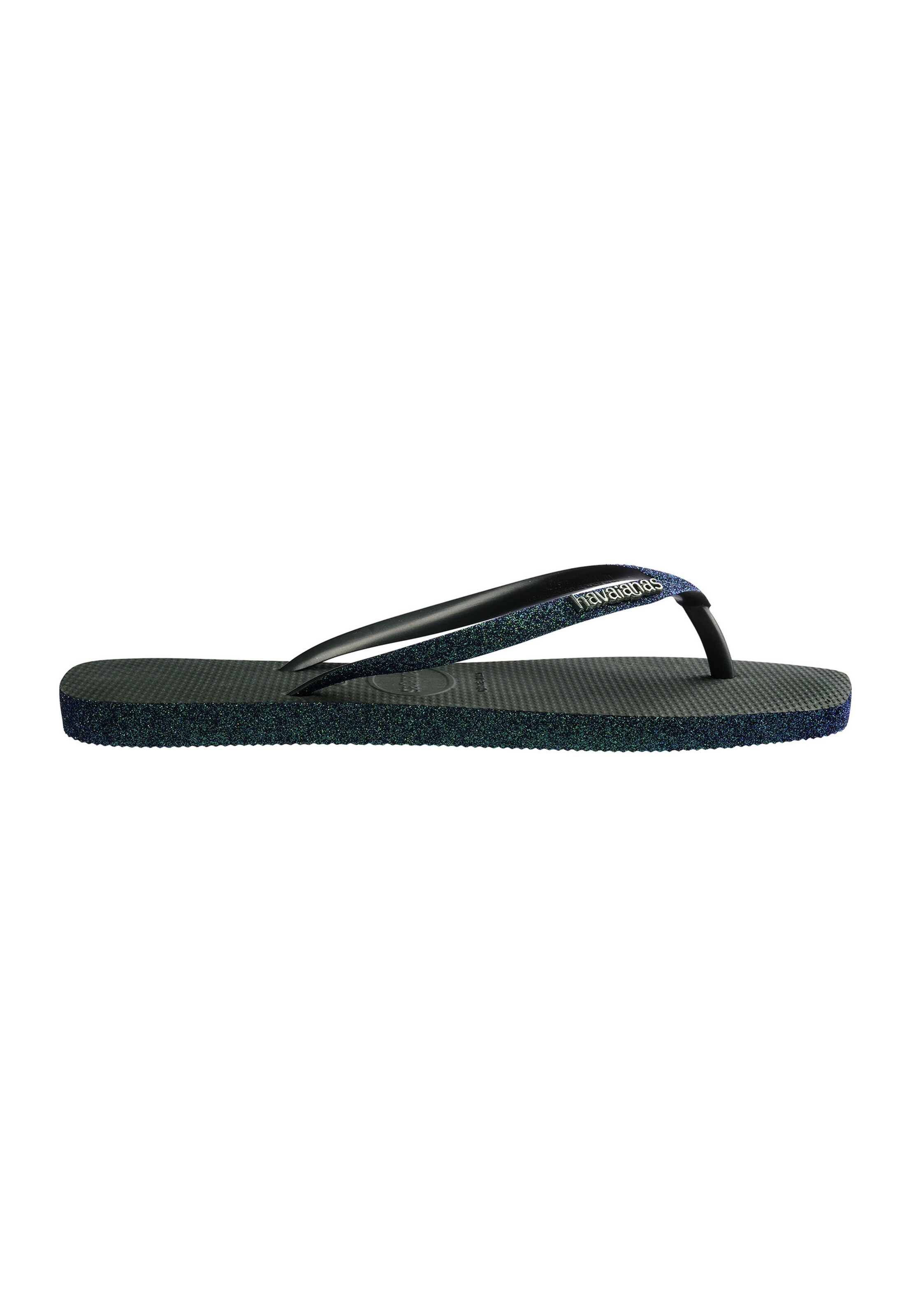HAVAIANAS Žabky 'Slim Square Sparkle' – zelená: přední strana