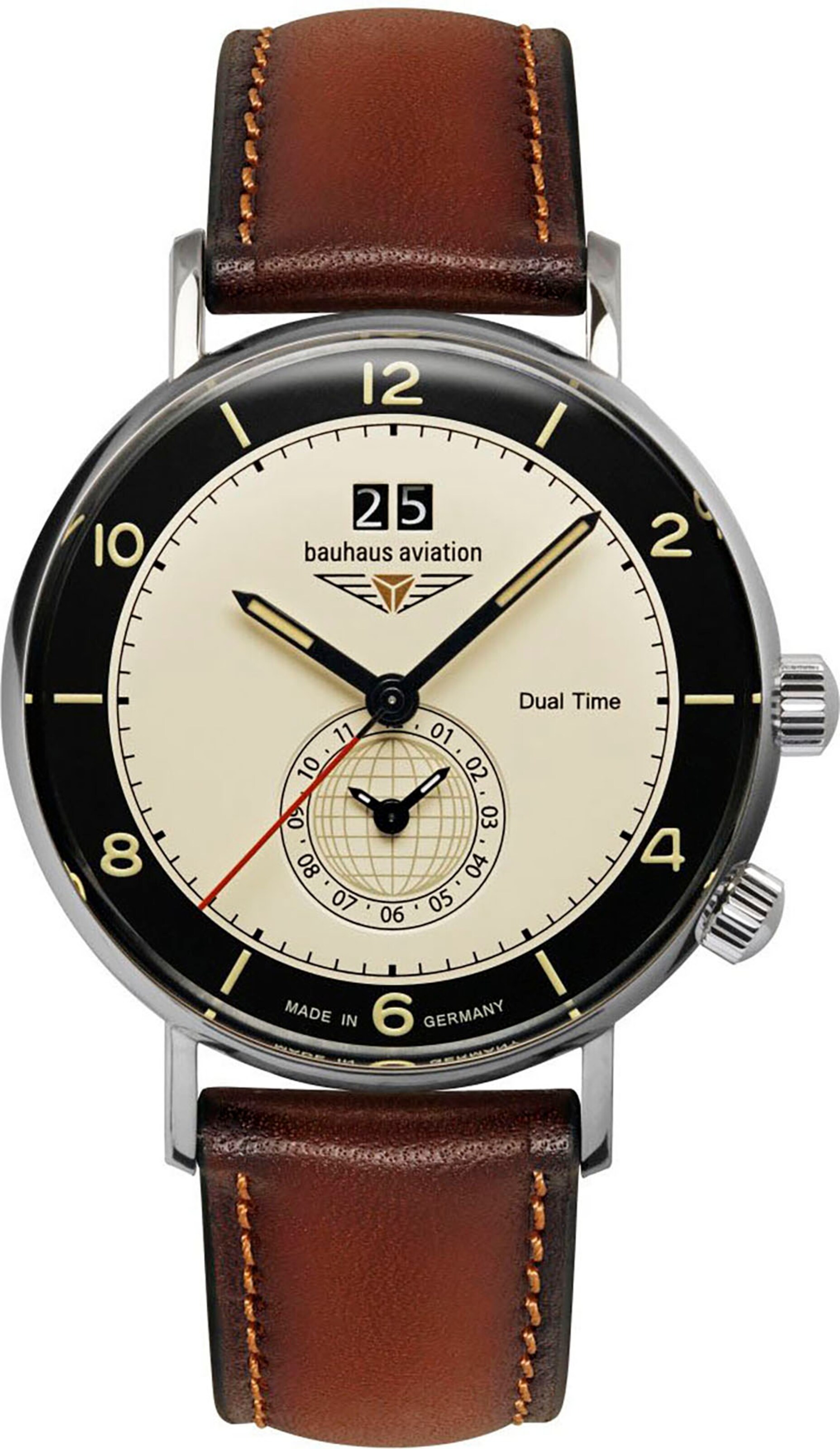 Bauhaus Analog Watch in Silver: front