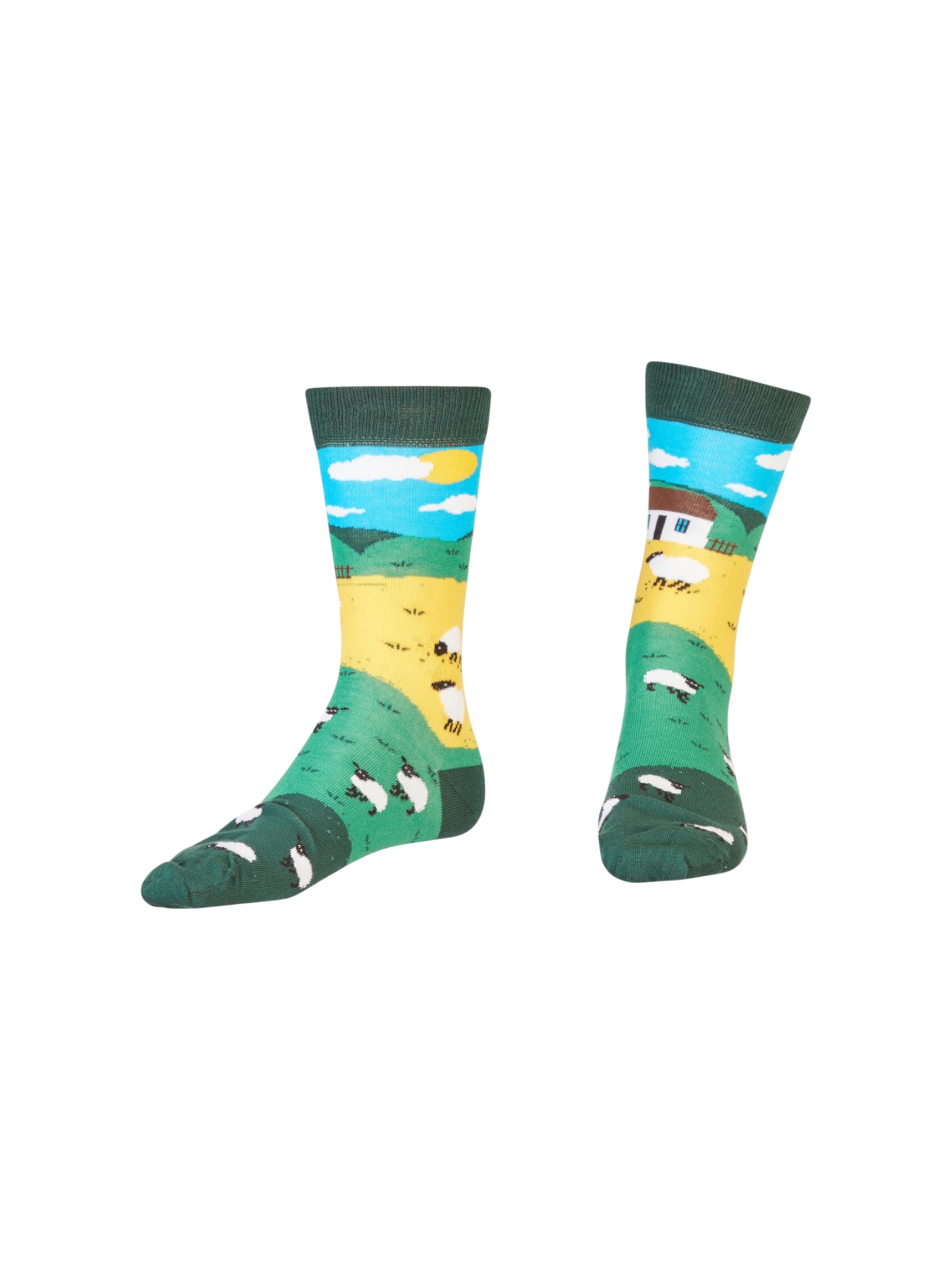 AbgeStrumpft Socks 'Schaf' in Green: front