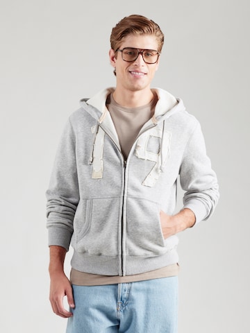 Veste de survêtement HOLLISTER en gris : devant