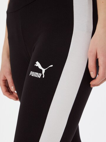 PUMA Skinny Sporthose in Schwarz