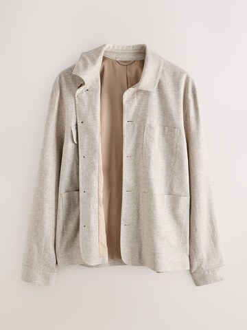 Next Regular fit Button Up Shirt in Beige