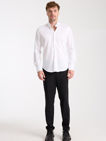 Slim fit Camicia business 'Leonardo' di 7Camicie in bianco