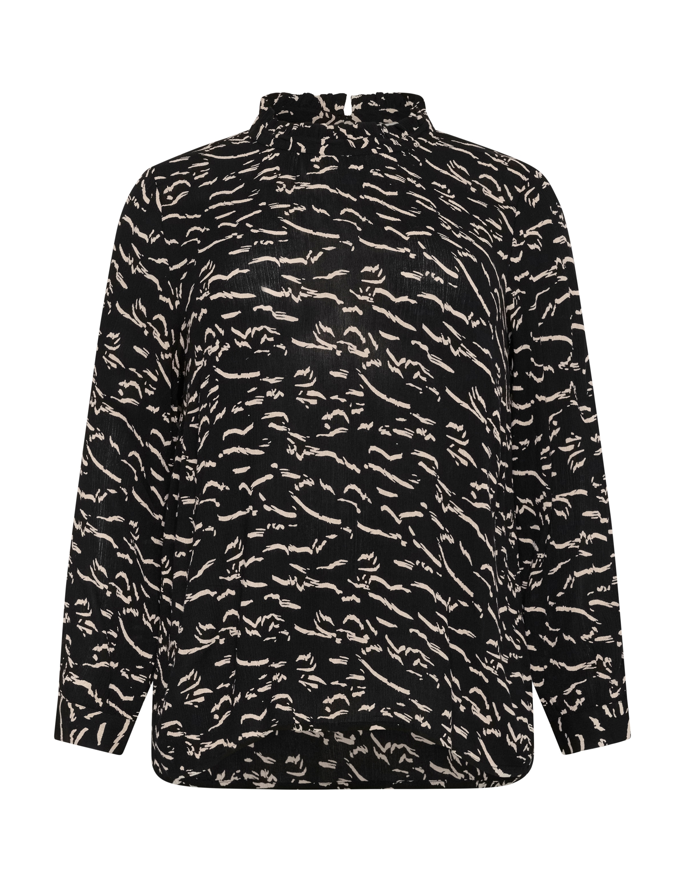 KAFFE CURVE Blouse 'KC Lune' in Black: front