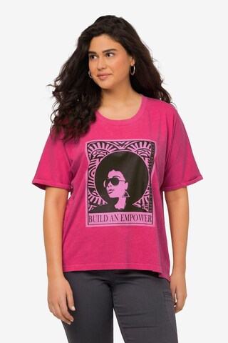 T-shirt Ulla Popken en rose : devant