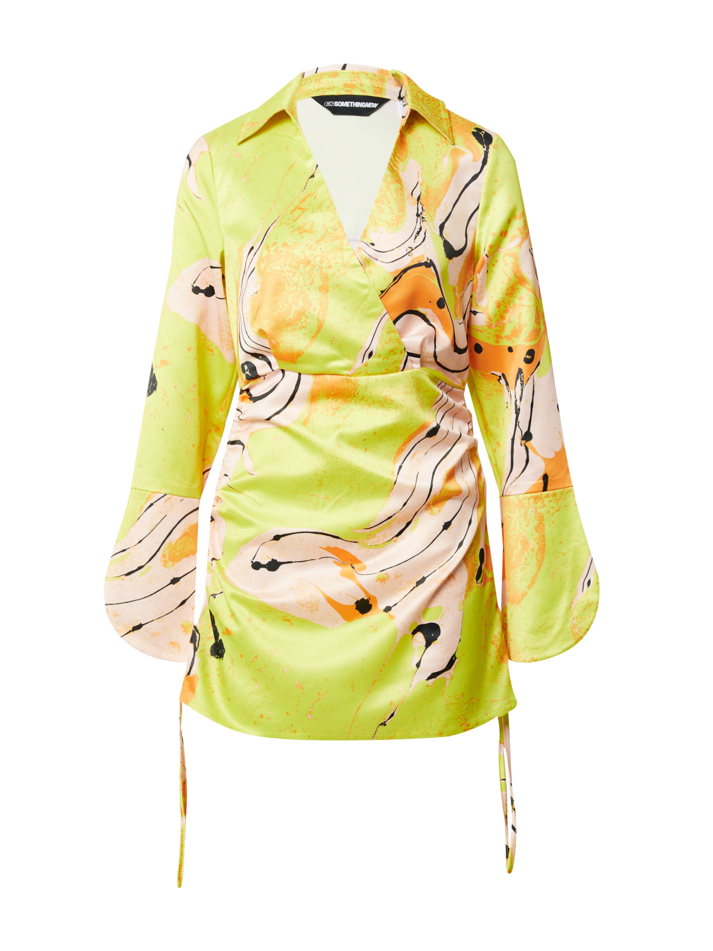 SOMETHINGNEW - Vestido em amarelo: frente