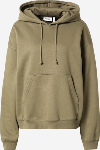 Sweat-shirt WEEKDAY en vert : devant