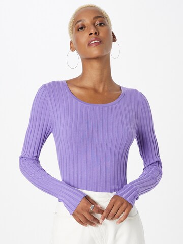 Pull-over mbym en violet : devant