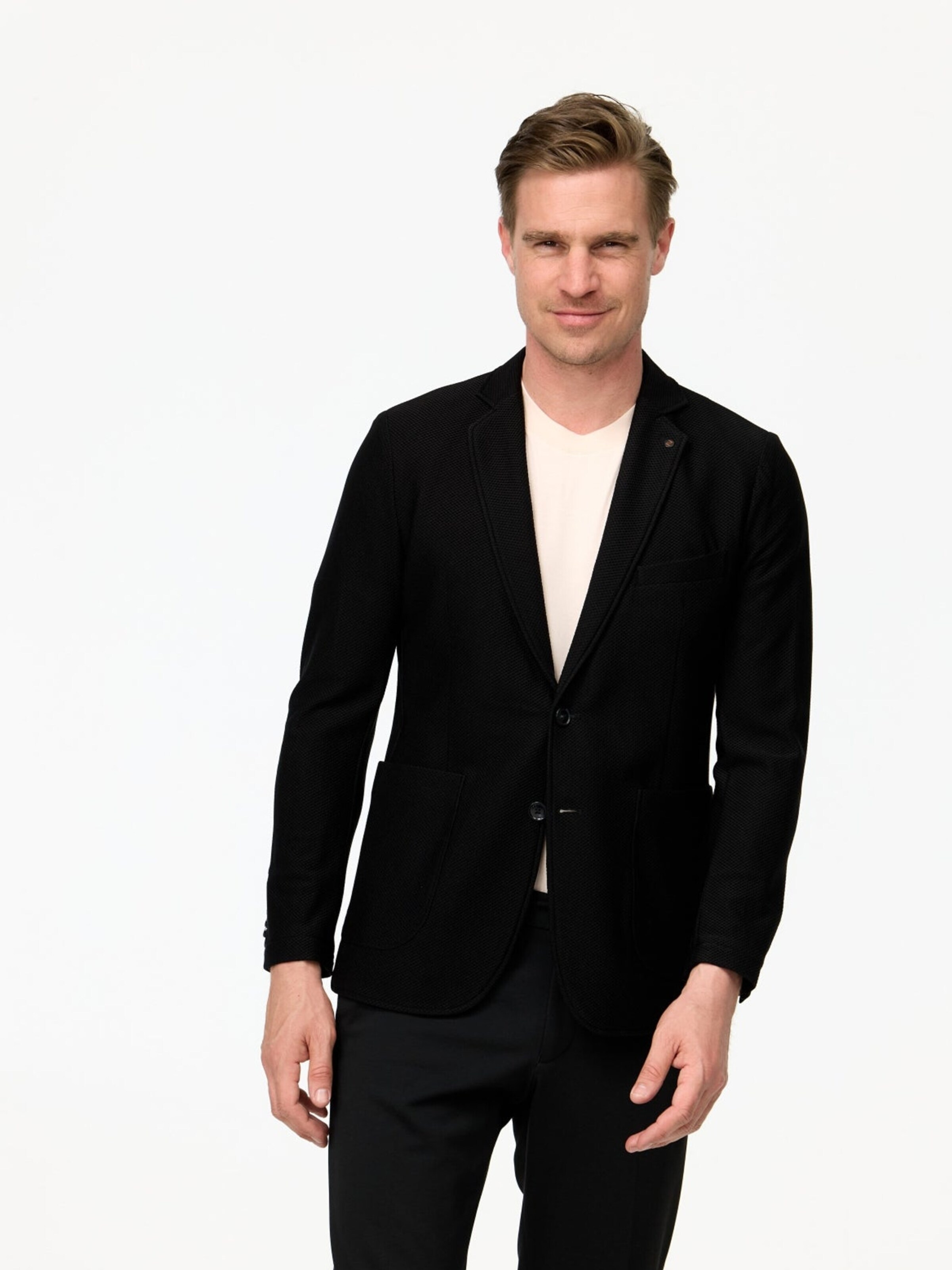 Zuitable Slim fit Suit Jacket 'DiBob' in Black: front
