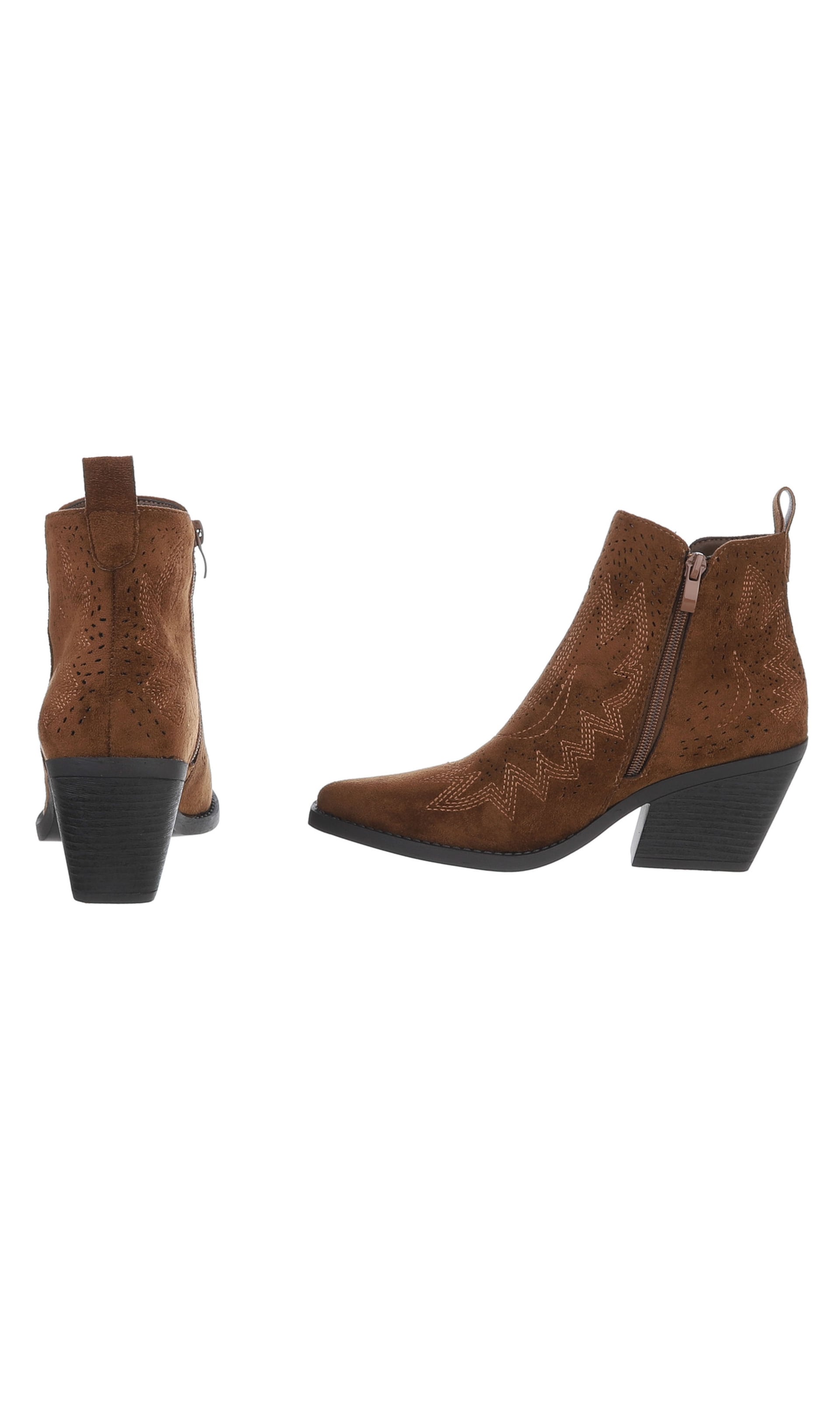 Ital-Design Cowboystiefel in Braun