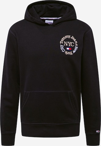 Tommy Jeans Sweatshirt 'Timeless Circle' in Black: front