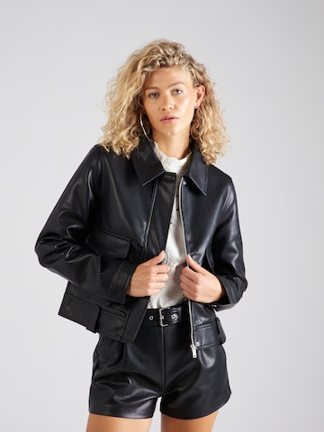 ABOUT YOU x Iconic by Tatiana Kucharova Between-Season Jacket 'Nena' in Black: front