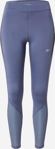 Reebok Skinny Workout Pants 'VECTOR' in Blue: front