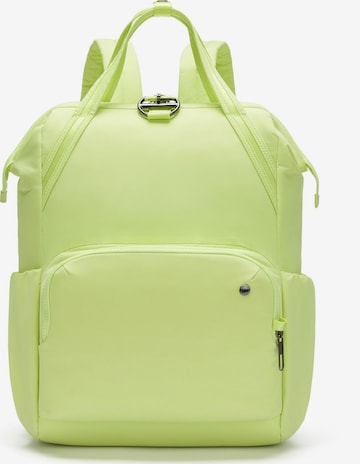 Pacsafe Rucksack in Grün: Vorderseite