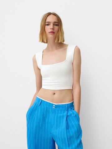 Bershka Top - bézs: elől
