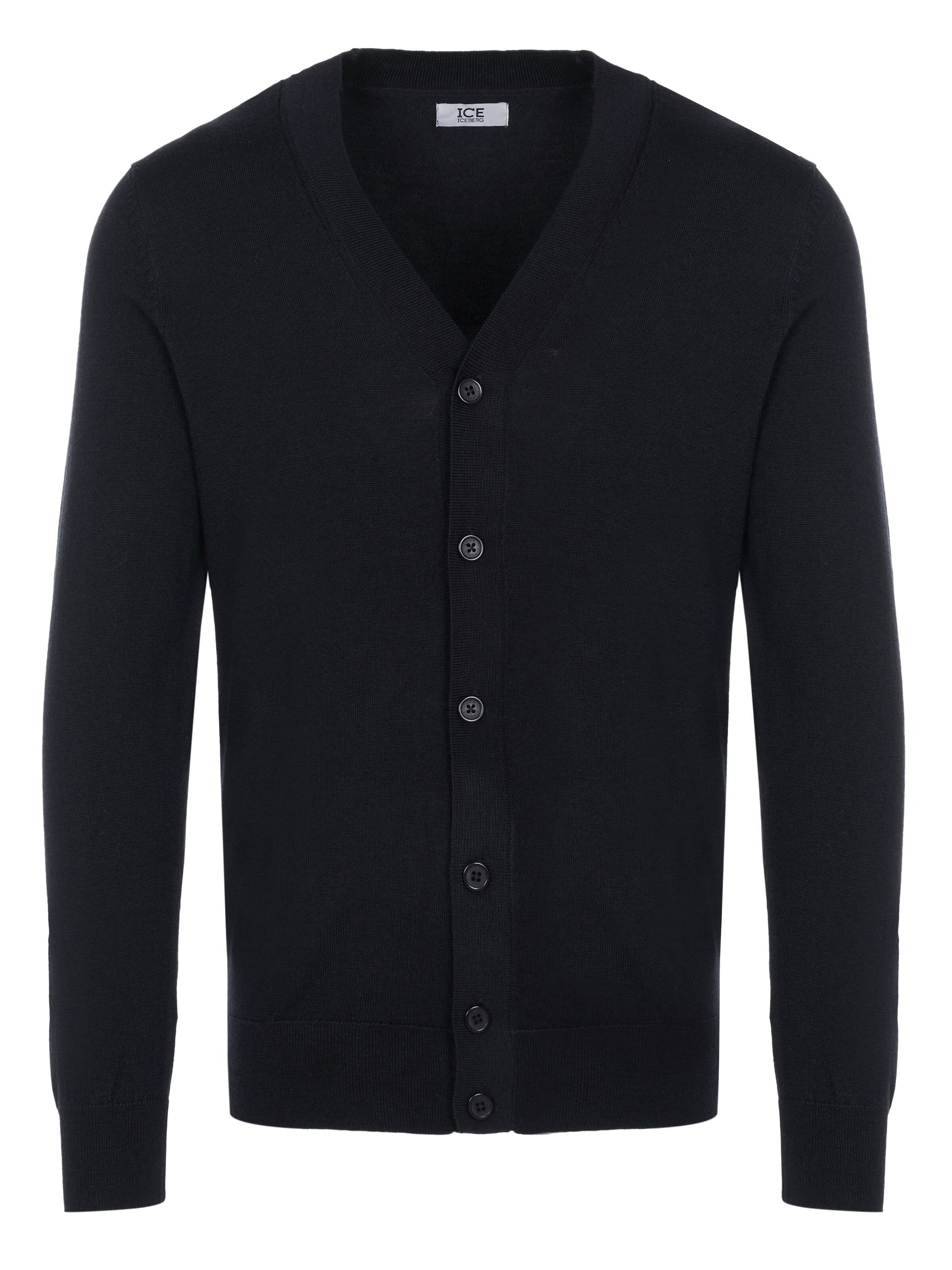 ICEBERG Strickjacke 'Iceberg Pullover'‌‌‌‌ in Schwarz: Vorderseite