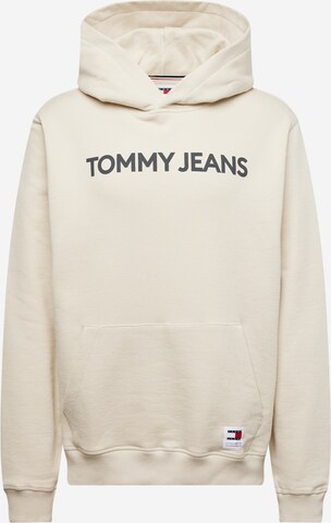 Tommy Jeans Mikina – béžová: přední strana