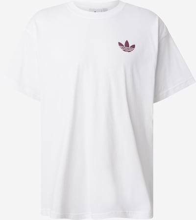 Marškinėliai iš ADIDAS ORIGINALS, spalva – vyno raudona spalva / balta, Prekių apžvalga