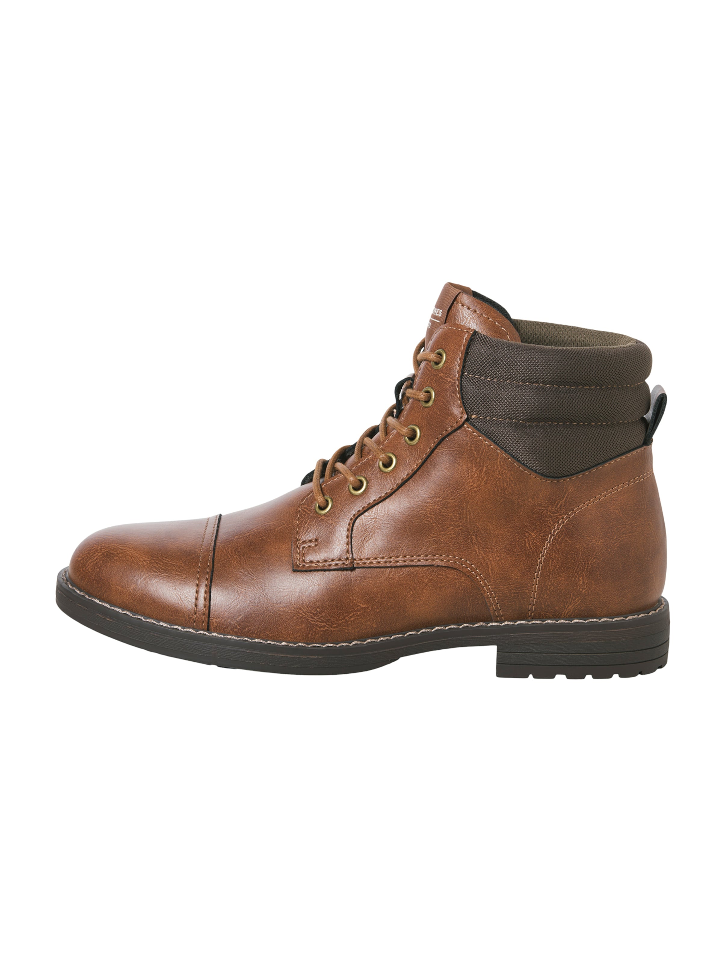 JACK & JONES - Botas con cordones 'JFWDEWSBURY' en marrón: frente