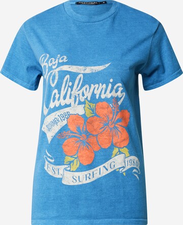 Nasty Gal T-shirt 'California Surfing' i blå: framsida