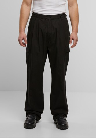 Wide leg Pantaloni cu buzunare de la Urban Classics pe negru: față