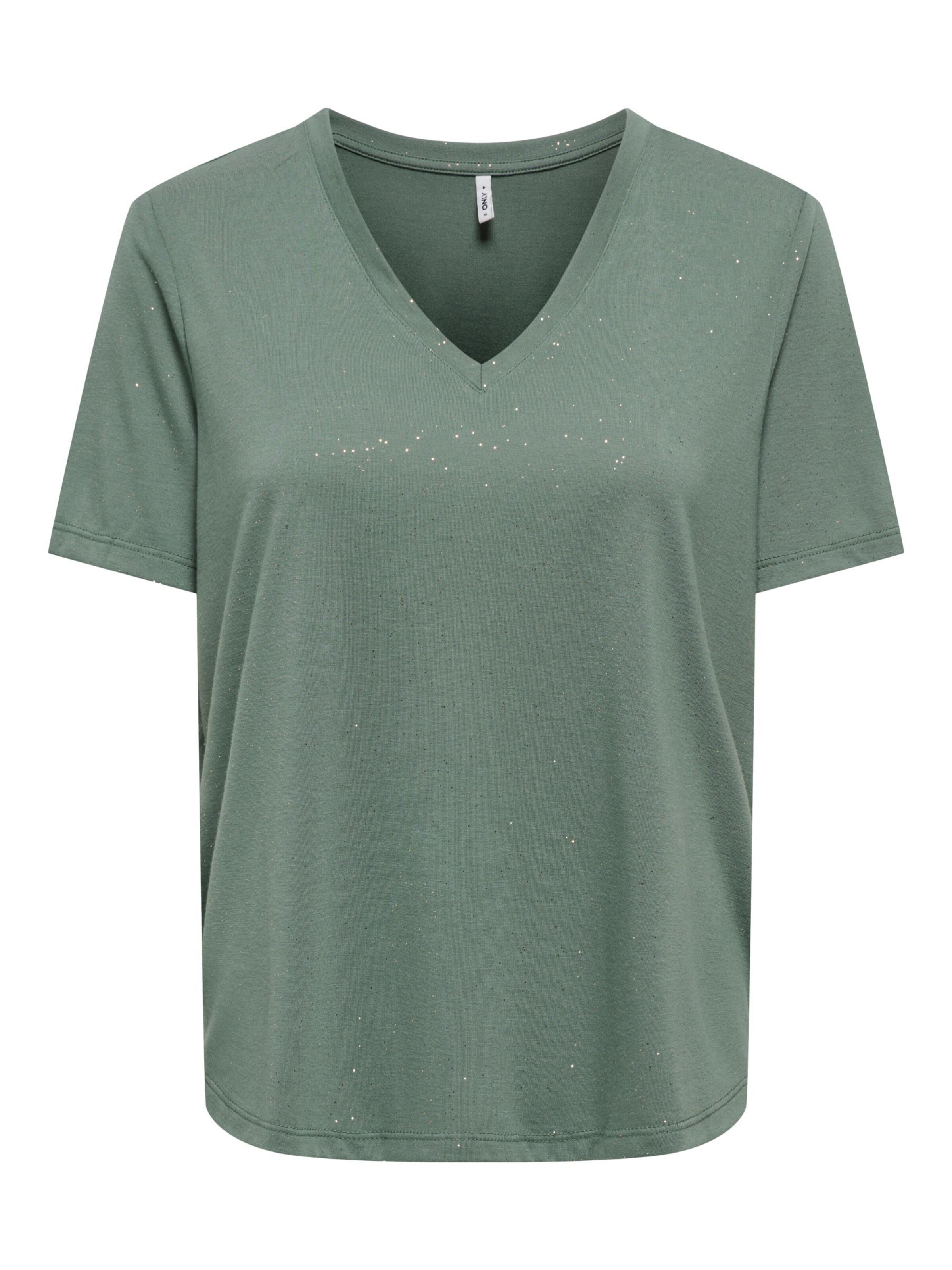 T-shirt 'ONLKia' ONLY en vert : devant