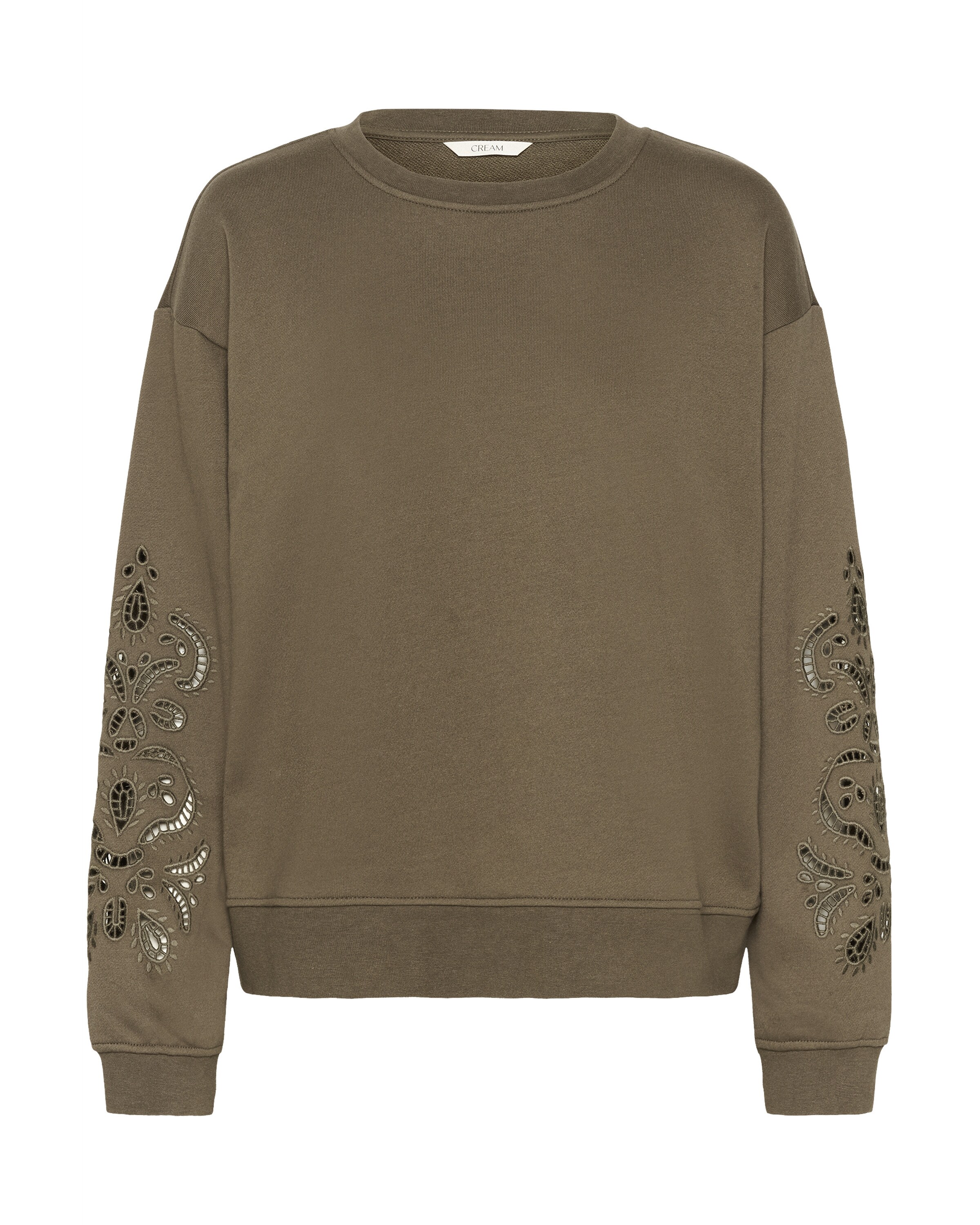 Sweat-shirt 'CRJosie' Cream en vert : devant
