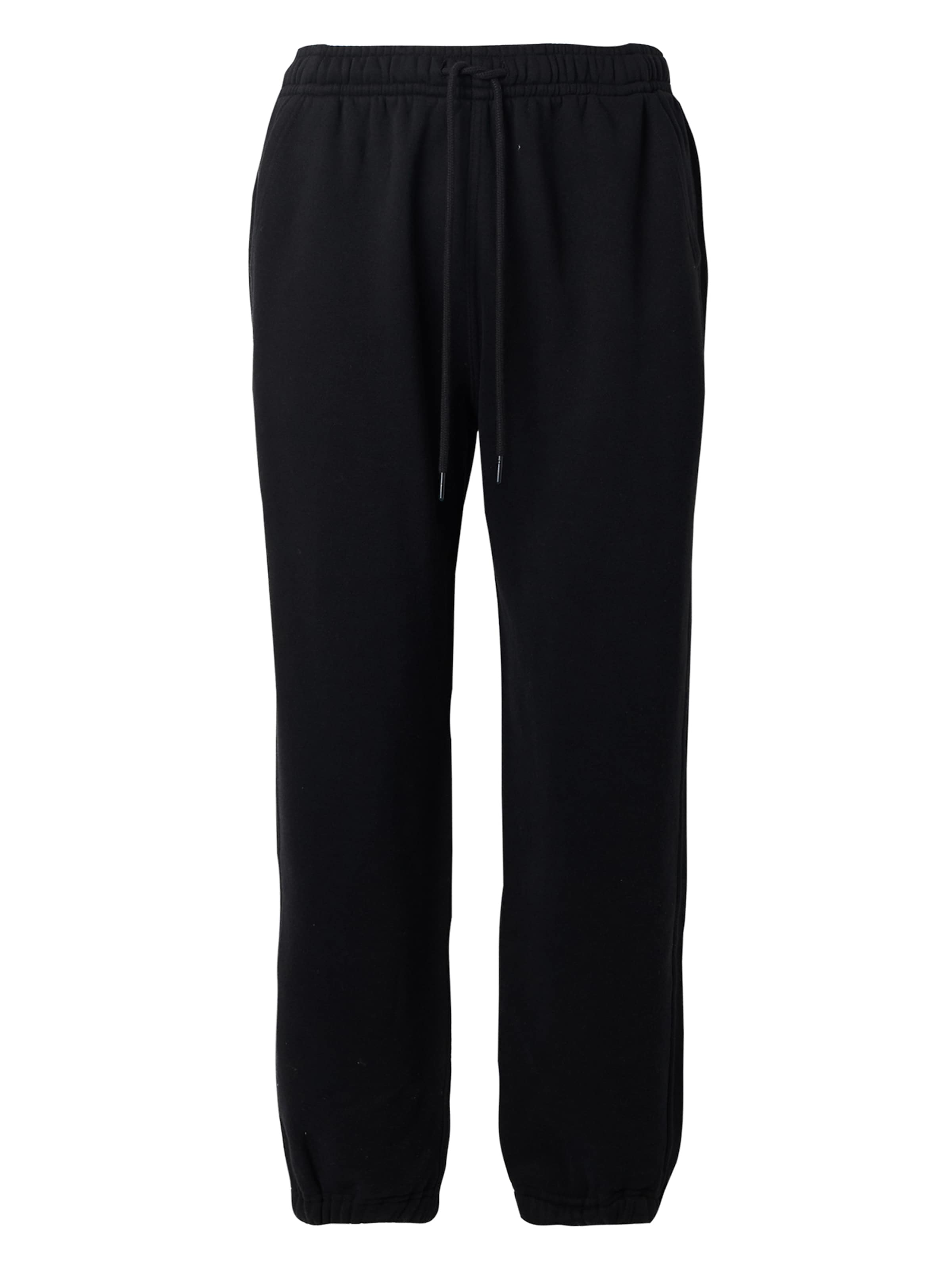 Abercrombie & Fitch - Tapered Calças 'ESSENTIAL' em preto: frente